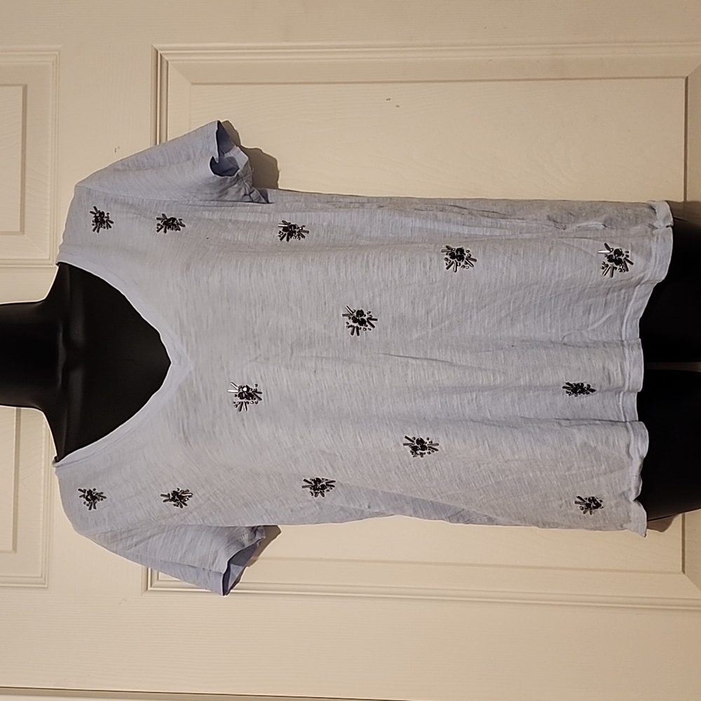 A New Day V-neck Rhinestone T-shirt